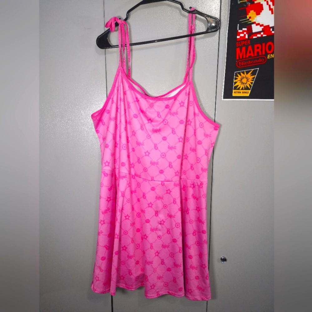 Dolls Kill Pink Spaghetti Strap Sundress Mini BRATZ Plus Size